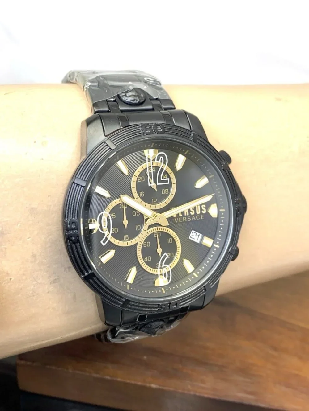 Versus by Versace Men's Watch VSPHJ1921 Chronograph Quartz Black Steel 46mm